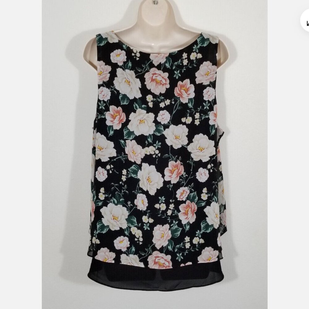 Torrid Size 1 Georgette Double Layer Swing Tank T… - image 3